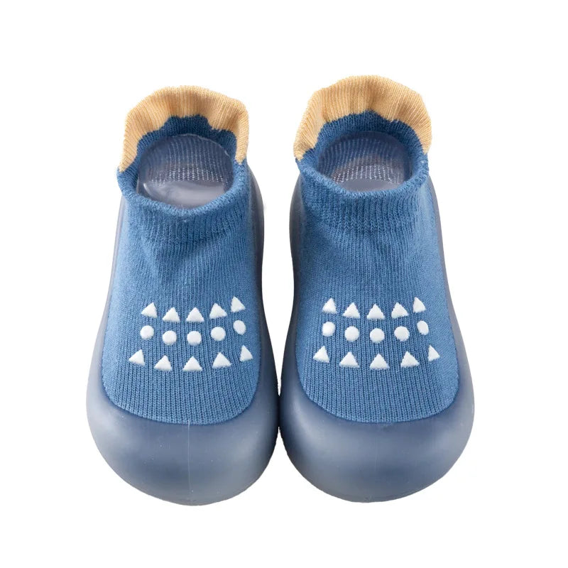 Baby Floor Shoes Blue and Pink Baby Indoor and Outdoor Walking Socks