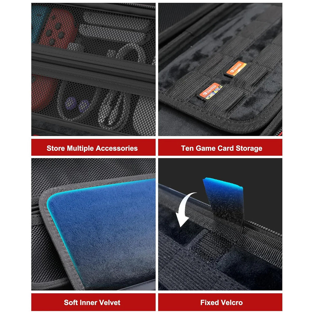 Carrying Case Kit For Switch 2 (2025), Travel Case Hard Shell Box for NS2 Game Console with Screen Film, TPU Case, Joystick Caps