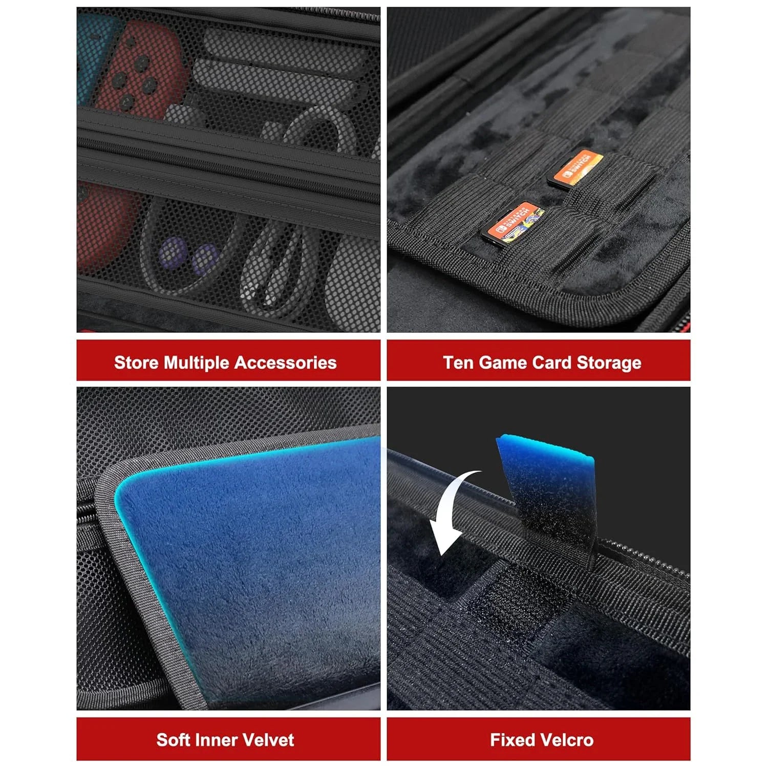 Carrying Case Kit For Switch 2 (2025), Travel Case Hard Shell Box for NS2 Game Console with Screen Film, TPU Case, Joystick Caps