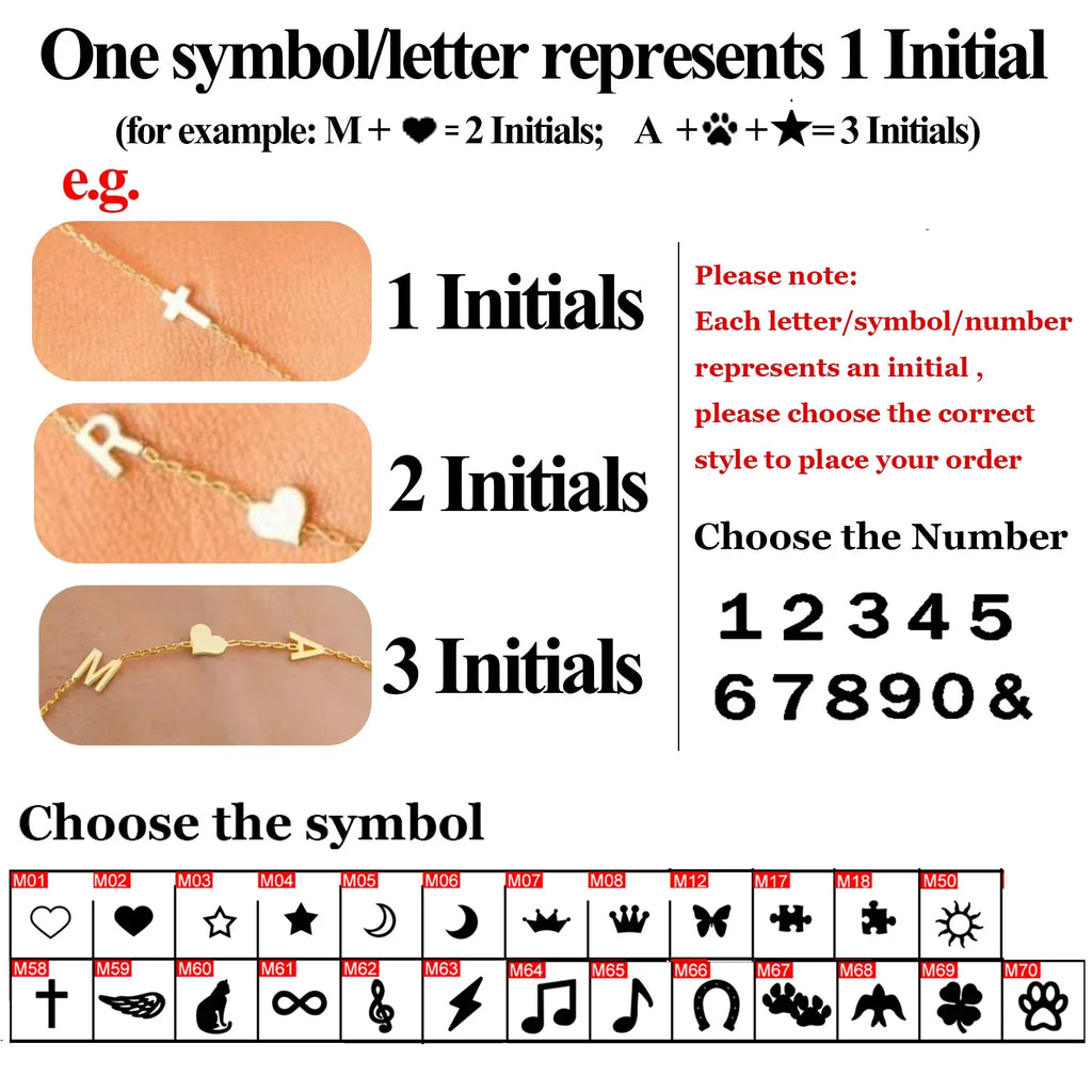 Lemegeton Customized Initial Bracelet with Symbol A-Z Letters Bracelets Stainless Steel Jewelry for Mom Mama Personalized Gifts