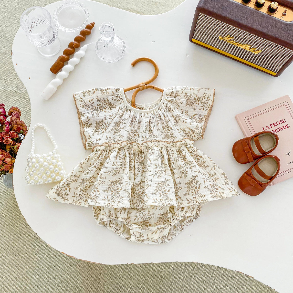 Summer Baby Grils Romper Infant Jumpsuit Casual Floral Cap Sleeves Baby Bodysuit 0-2 Years Old