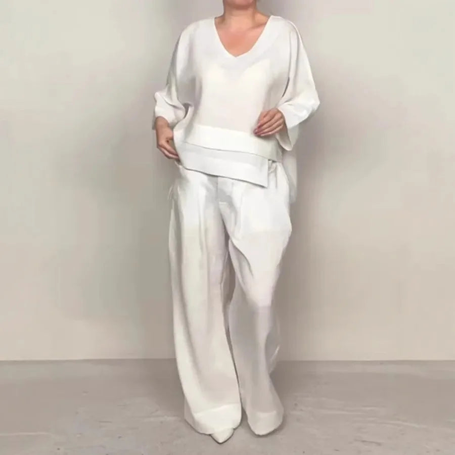 Casual Loose Irregular Cotton Linen Women's Top Set Spring Summer New