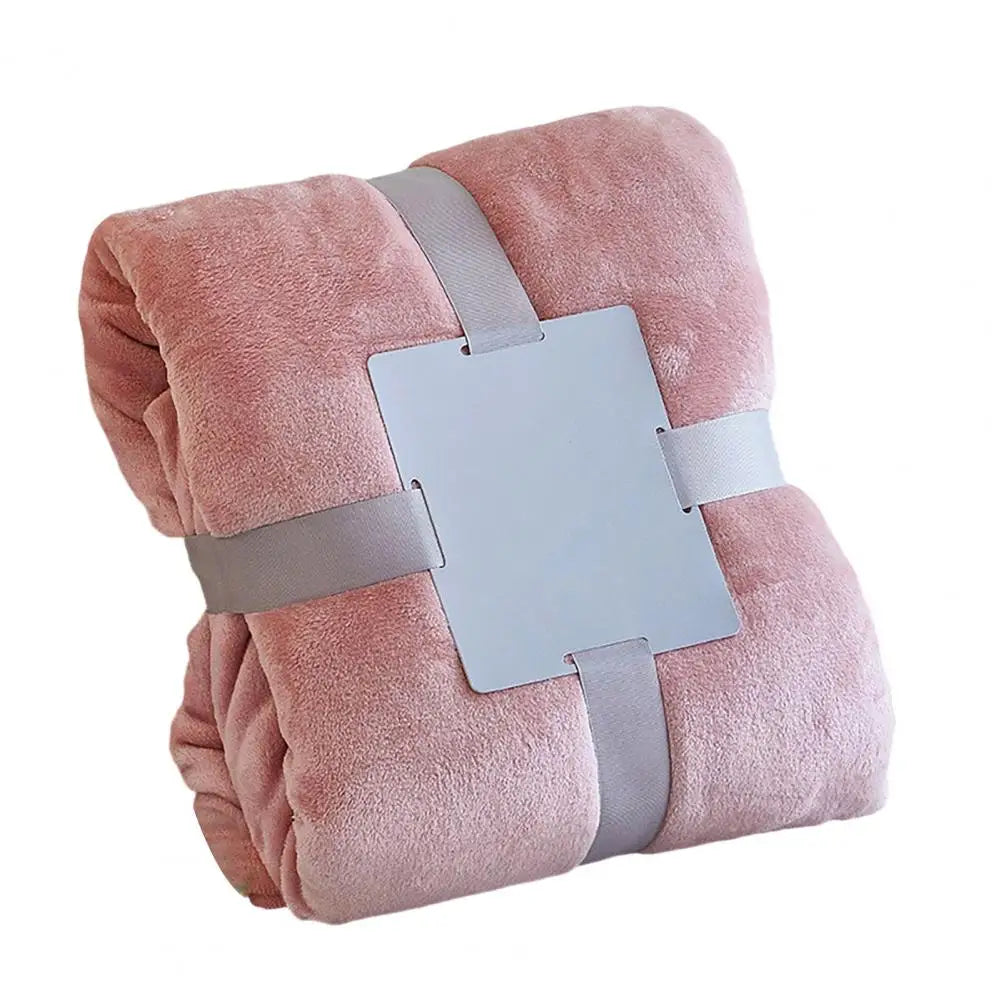 Soft Flannel Fleece Throw Blanket Solid Color Lightweight Plush Blanket for Bed Sofa Couch All Season Nap Blanket
