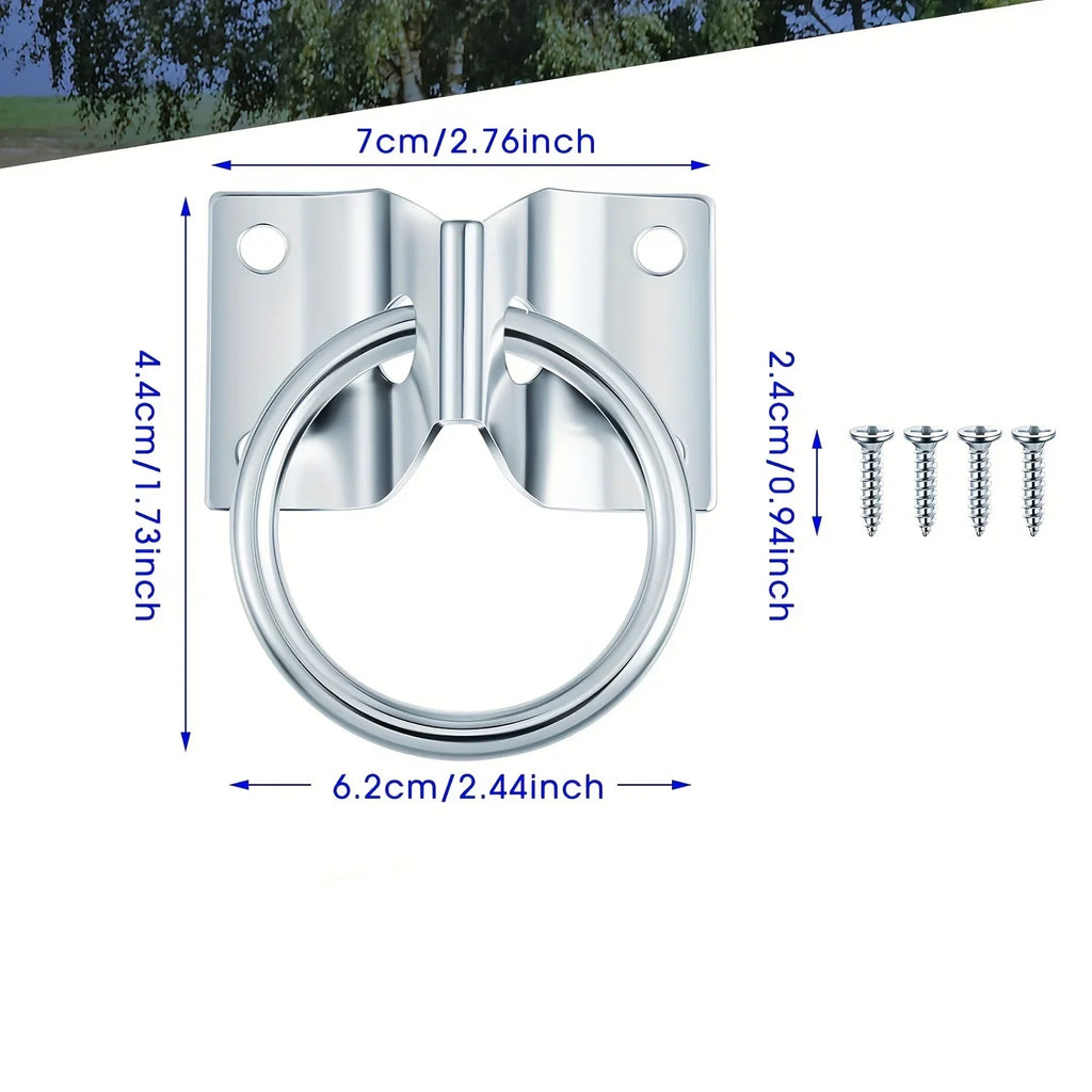 2/4/6PCS Cross Tie Rings for Horses, Bolted Cow Stables/Stable Block Tie Rings, Wall Mounted Horse Tie Rings, Tie-Up Cowshed