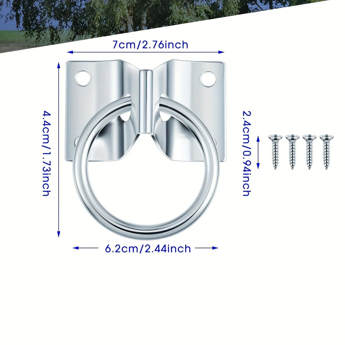 2/4/6PCS Cross Tie Rings for Horses, Bolted Cow Stables/Stable Block Tie Rings, Wall Mounted Horse Tie Rings, Tie-Up Cowshed