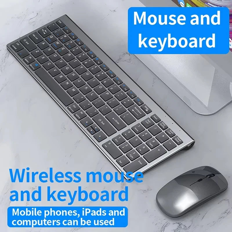 FlipStylez™ Mini Wireless Keyboard & Mouse Combo – Bluetooth 5.0 & 2.4G, Ultra-Slim, Silent, Multi-Device | FlipStylez LLC®