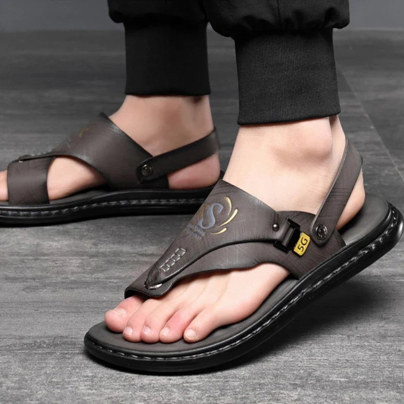 Brand Men's Sandals Summer Soft Soled Anti Slip Beach Shoes Male