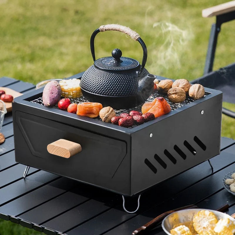 Camping Courtyard BBQ Grill Outdoor Portable Charcoal Barbecue Rack