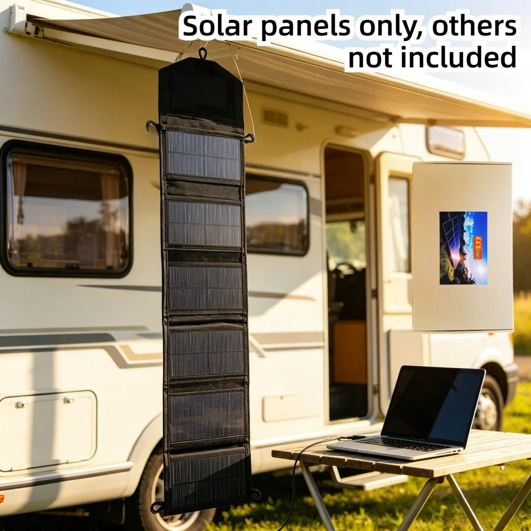 Dual USB DC Waterproof 100W Foldable Portable Solar Charging Panel Outdoor Survival Backpack Emergency Power Supply Gear for