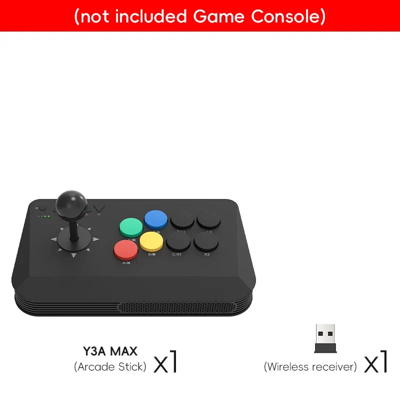DATA FROG Y5A / Y3A MAX Arcade Stick for Switch 2 & Windows, Wireless Arcade Fight Stick, 2.4G Receiver