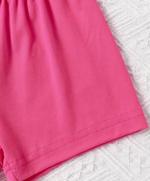 Baby Girl Round Neck Short Sleeved Daddy's GIRL Fashionable Letter