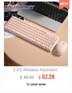 DIGIBLUSKY HW256™ Wireless Keyboard & Mouse Set – Ultra Slim, Scissor Keys, 1200 DPI, Multimedia, Ergonomic, Keypad Only & Full Suit, Pink, Green, White & Black | FlipStylez LLC®