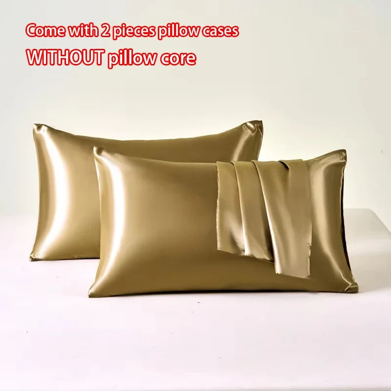 2pcs Satin Pillowcase for Skin and Hair, Satin Pillow Cases Set of 2