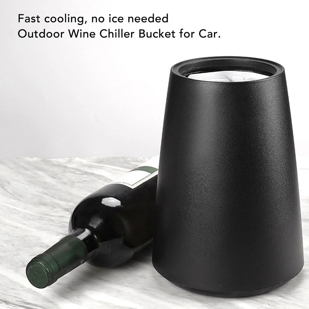 1PC Frosted Plastic Insulated Bucket Quick Cooling Wine Chiller Bottle Champagne Chiller Dry Clean Gel Pack Portable for Party