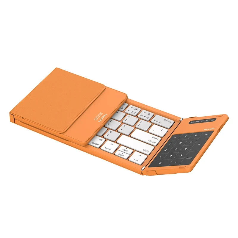NILLKIN Folding Wireless Bluetooth Keyboard with Touchpad Mini Rechargeable Keyboard for Office Travel for Window/iOS/Android/PC