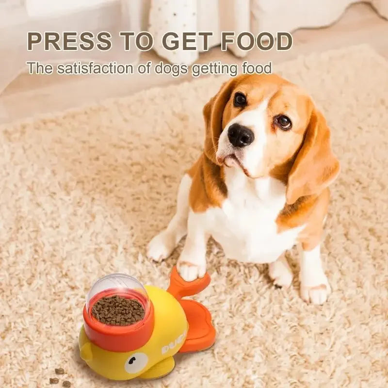 2-In-1 Interactive Dog Toy Pet Automatic Food Treat Dispenser Cartoon