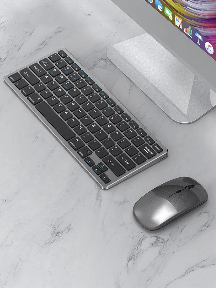 AIPHY™ K818 3-Mode Wireless Keyboard & Mouse Combo – Bluetooth 5.0 + 2.4GHz, Rechargeable, Multi-Device | FlipStylez LLC®