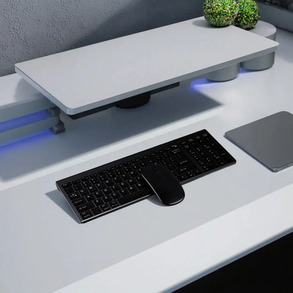 T.F.SKYWINDINTL™ Ultra-Slim Business Wireless Keyboard & Mouse Set – 2.4GHz, Rechargeable, Waterproof, USB, Office & PC Laptops, Type-A & Type-B | FlipStylez LLC®
