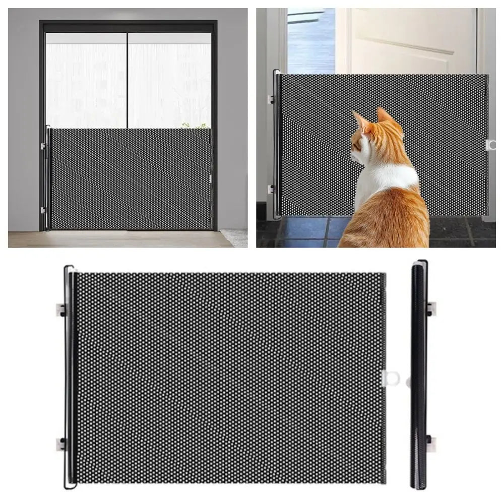 Pet Accessories Guard Retractable Fence Gate Barrier Universal Pet Network Fence Folding Black Child Barrier Fences Stairs