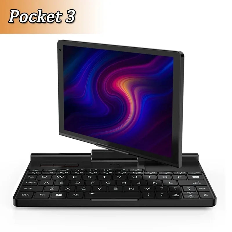 GPD Pocket 3 Mini 8-Inch Handheld Laptop Intel Gold 7505 16GB 512GB SSD Modular Full-featured Windows 11 Notebook Computer