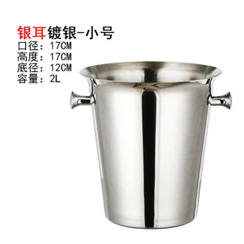 European Style Stainless Steel Ice Bucket Wedding Birthday Party Decoration Wine Beer Whisky Champagne Beverage Cooler