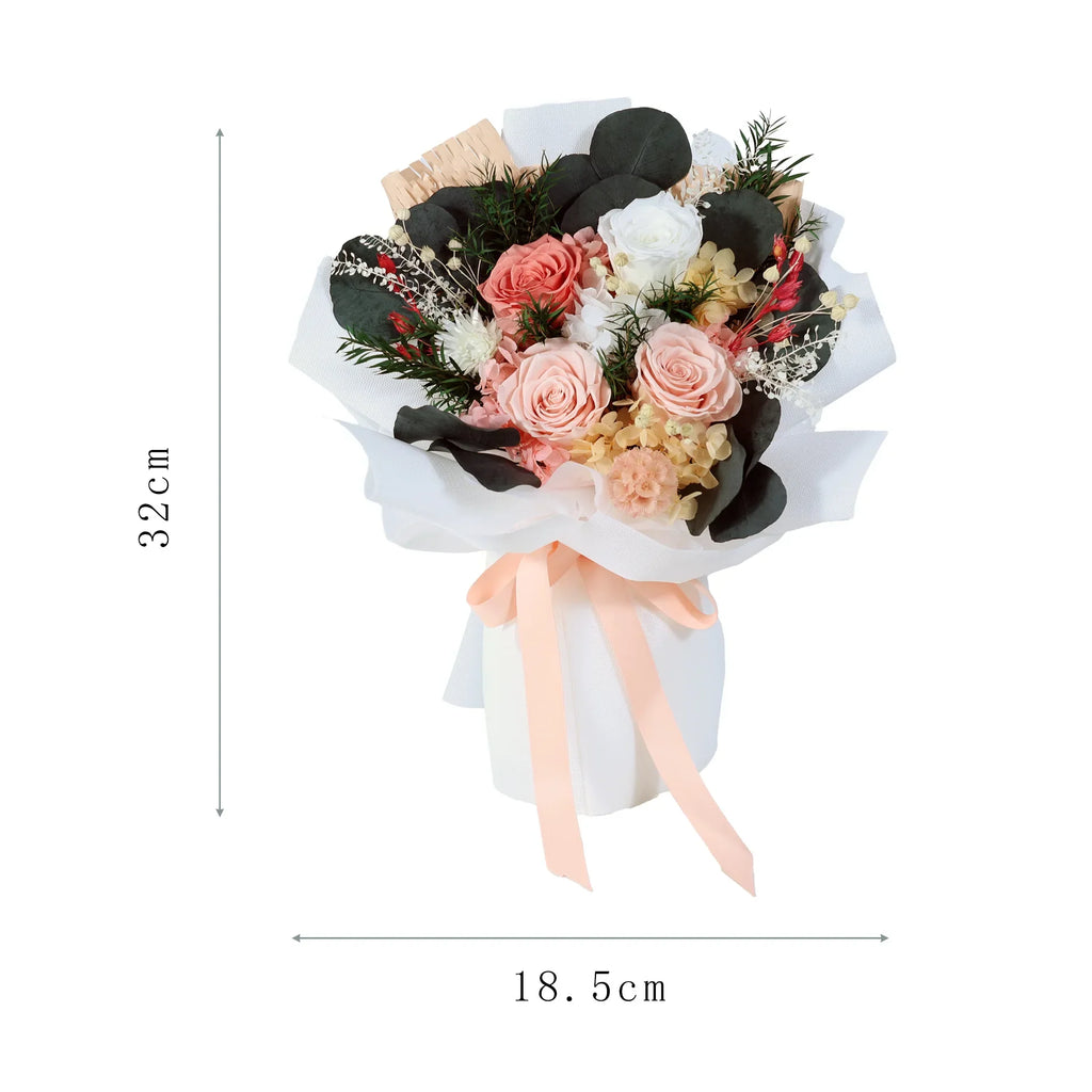 Preserved Rose Bouquet - Real Yunnan Dried Flowers, Eternal Forever Roses, Perfect for Valentine's Day Christmas Gifts for Her