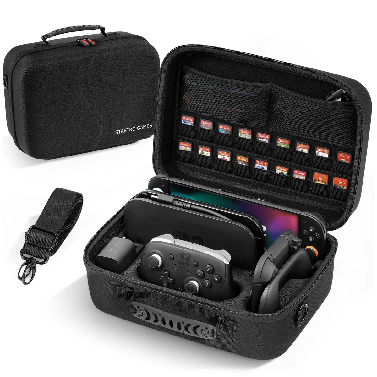 Switch 2 Travel Case Portable Storage Bag All-in-One Carrying Case Hard Shell Bag for Nintendo Switch 2 Console Game Accessories
