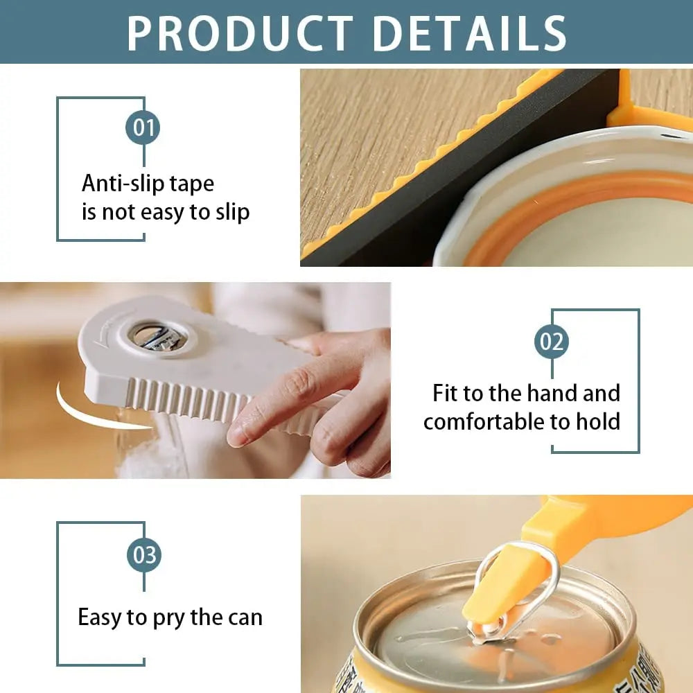 Can Opener Multifunctional Bottle Opener Jar Opener for Beer Coke Jam