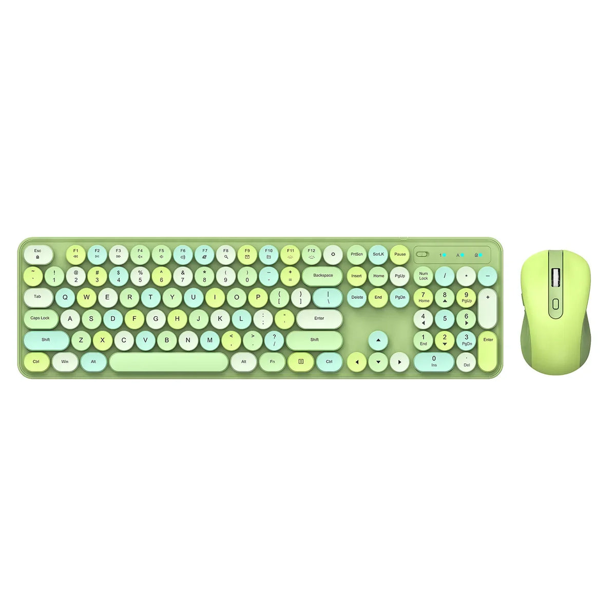 AEVYVKV™ Cute Retro Pink Wireless Keyboard & Mouse Set – Silent, 114 Keys, 2.4GHz, Waterproof, Aesthetic Desk | FlipStylez LLC®