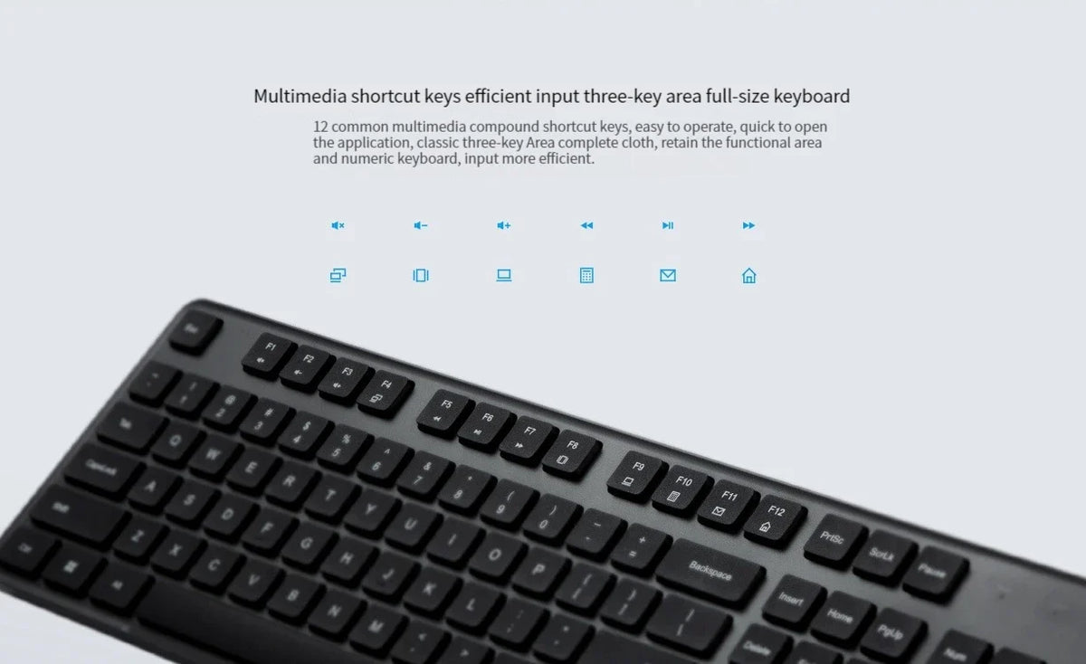Wireless Keyboard & Mouse Set – 104 Full-Size Keys, 2.4GHz USB Receiver, Plug & Play for PC & Windows | FlipStylez LLC®