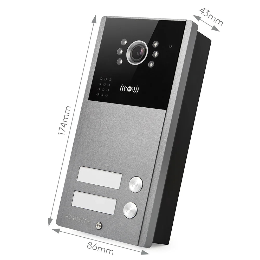 HOMSECUR 7" WIFI Video Door Phone Call Intercom Outdoor Monitoring for 2 Families
