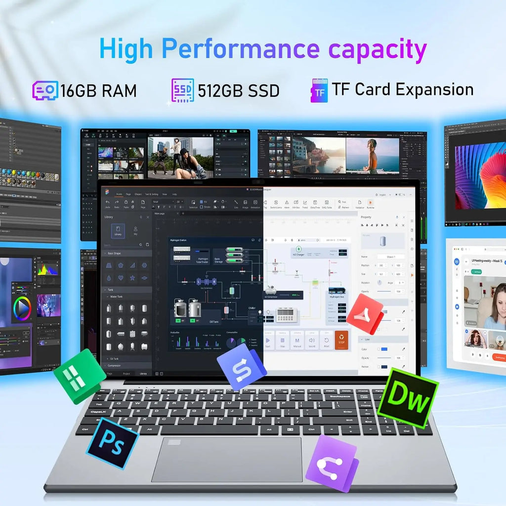 15.6 Inch Intel Notebook PC Ultra Slim Laptop Intel Core I3 6100u 16GB