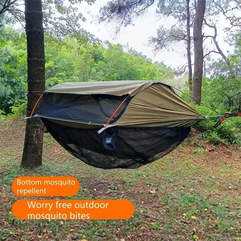 Camping Hammock with Bottom Mosquito Net Removable Mesh Underquilt Bug