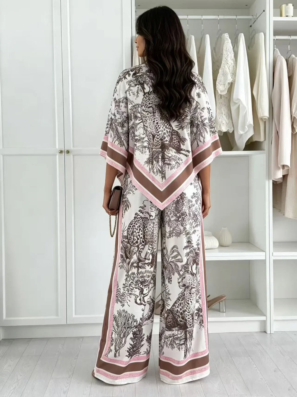 New Women Sets Spring Summer Boho Fashion Printed Matching Set Floral