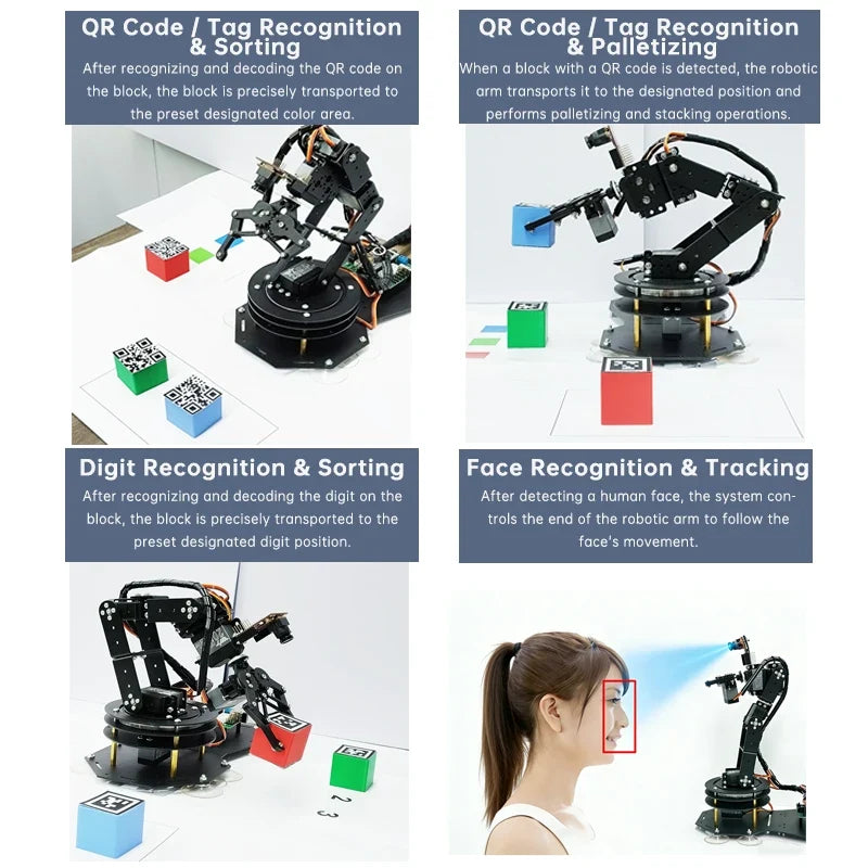 6 DOF Robotic Arm with Gripper Claw, PS2 Control, Metal Alloy, 20kg