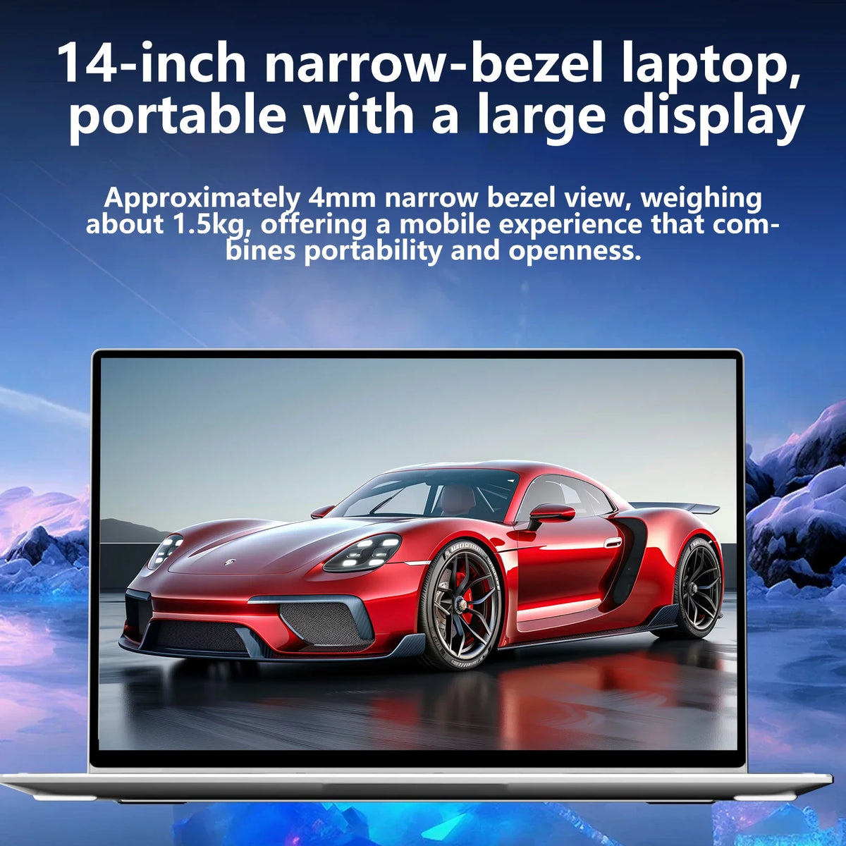 LENO 14.1"Ultra Slim Laptop Windows11 Intel 4405U 16GB 2TB SSD Gamer Notebook 1920*1080 Display Office Study Gaming Computer PC
