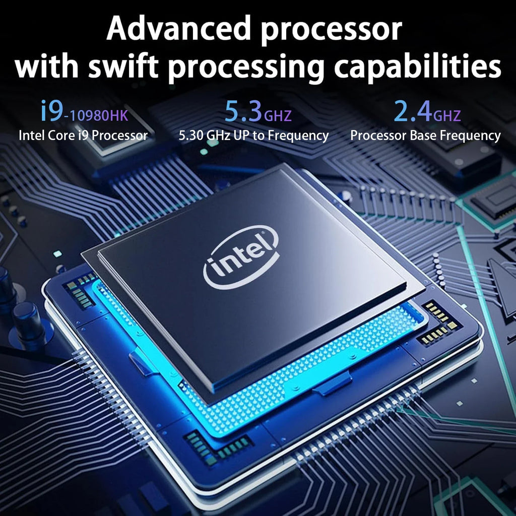 Intel Core i9 10980HK 14.1 Pro Laptop 8C16T 2.4-5.3GHz 16MB 45W 32GB RAM 2TB M.2 SSD Gaming Notebook Office Fast New