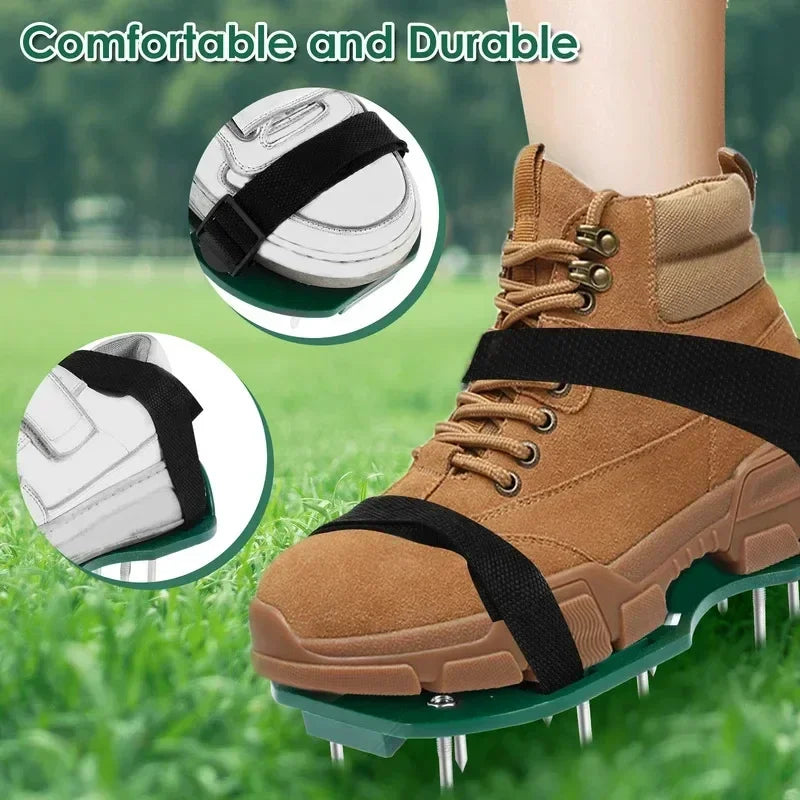 New Model Lawn Aerator Shoes Manual Lawn Aerator with Spike Adjustable