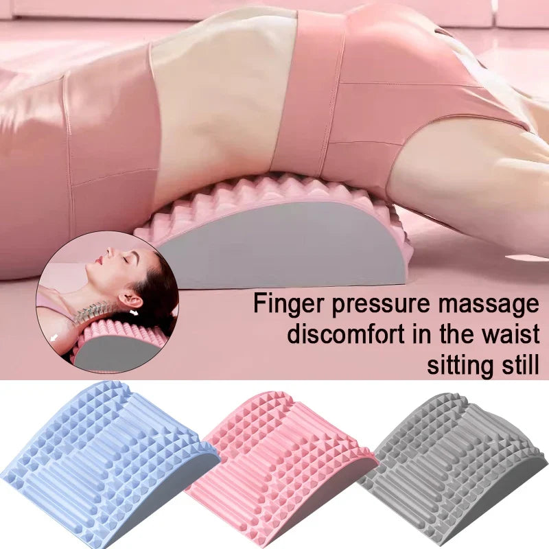 Back Stretcher Neck Pillow Relieve Massage Lumbar Support Massager for