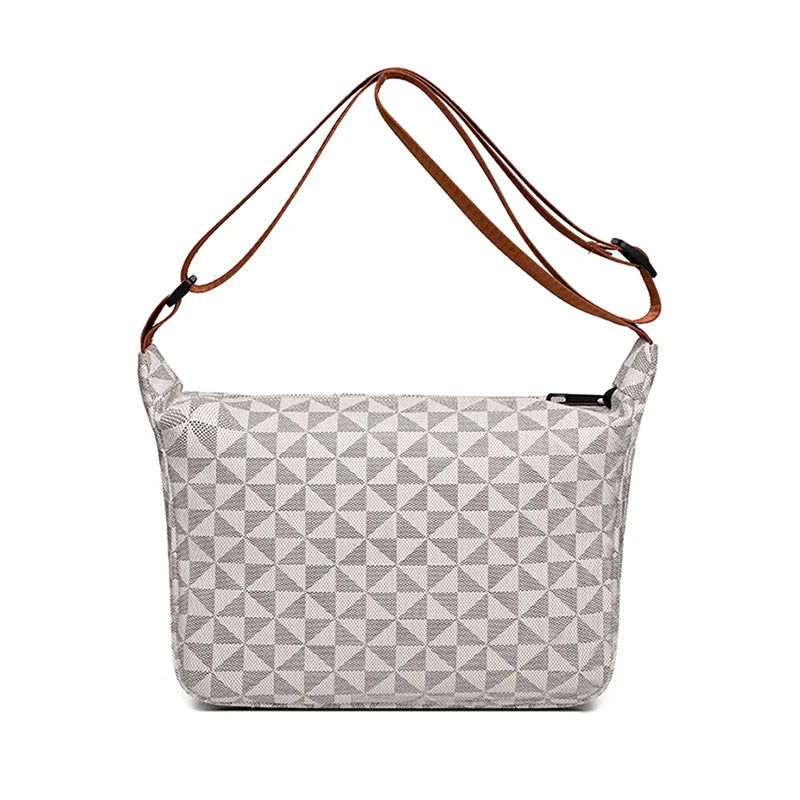 Neutral style bag with a combined design for men and women, suitable for travel. PU cross-body bag.