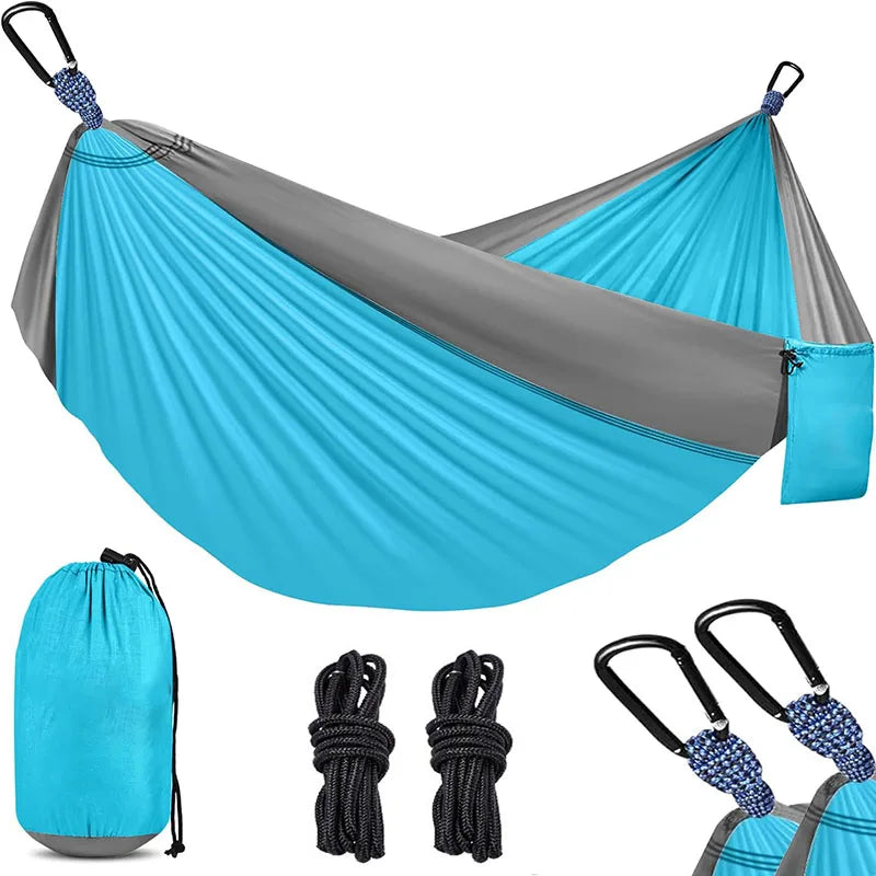 Camping Hammock Portable Hammocks with Tree Straps Attached Carry Bag