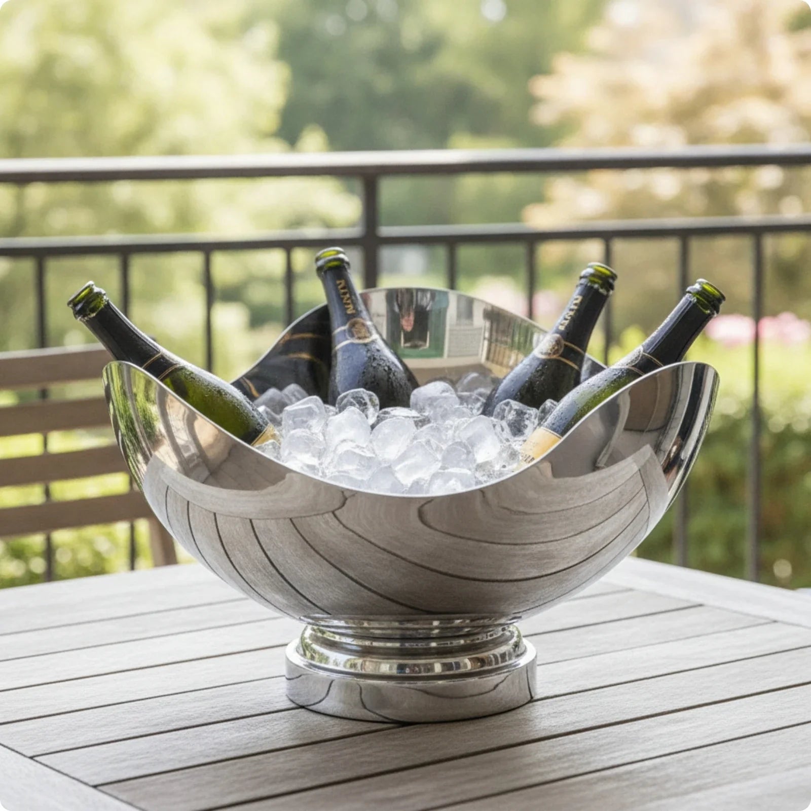 Champagne Bowl Irregular Wine Chiller Bowl Wine Cooler Container Large-Capacity Champagne Container Stylish for Hosts, Parties