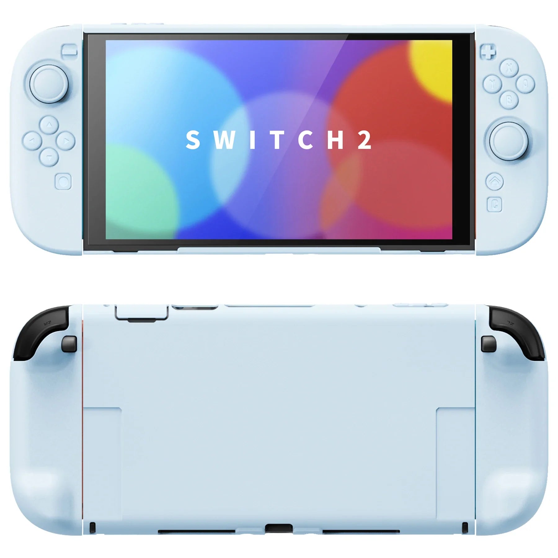 PlayVital Solid Color Protective Case for Nintendo Switch 2, Anti-Scratches Hard Shell Dockable Grip Cover with  Foldable Stand
