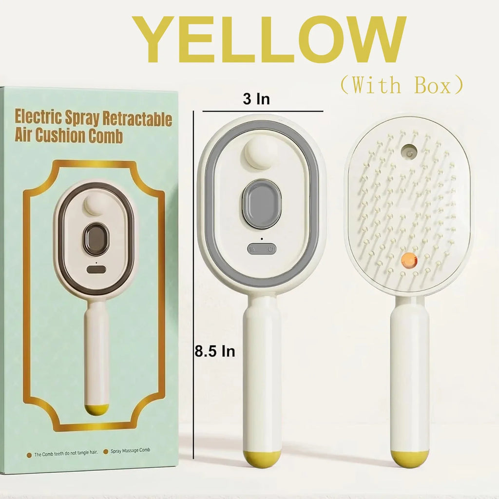 Electric Steaming Hair Straightener Brush Electric Spray Air Cushion