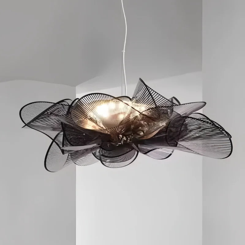 Nordic hallway ceiling chandelier Black/White PVC flower Pendant Lights living room Bedroom lights decoration modern led lights