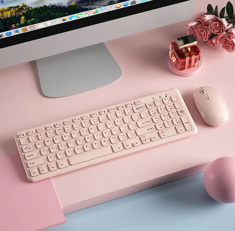 DIGIBLUSKY HW256™ Wireless Keyboard & Mouse Set – Ultra Slim, Scissor Keys, 1200 DPI, Multimedia, Ergonomic, Keypad Only & Full Suit, Pink, Green, White & Black | FlipStylez LLC®