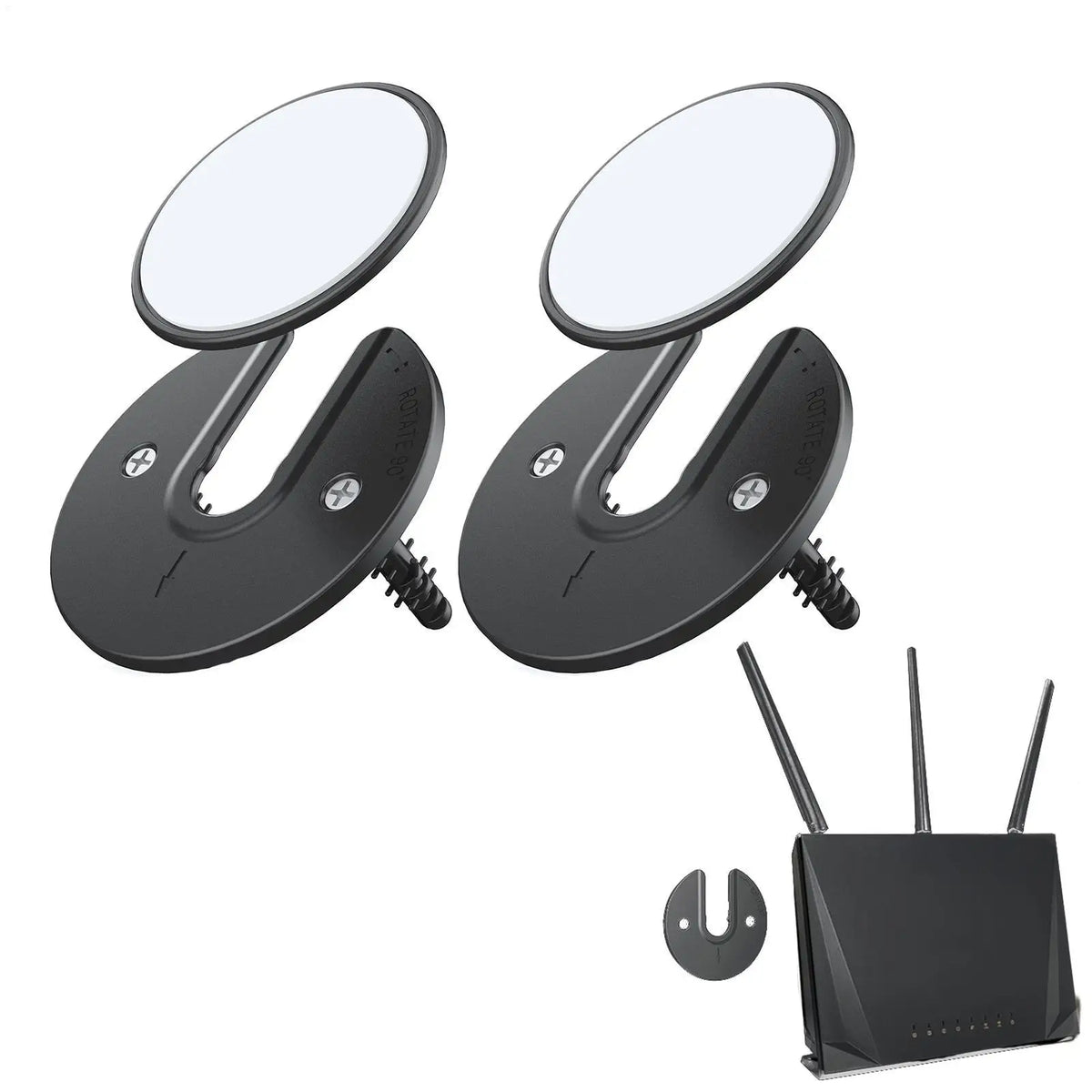 Router Tablet Wall Mount Adjustable 90 Degrees Rotating Tablet Holder ForIpad/Kindle/e-Reader Universal Tablet Support Bracket