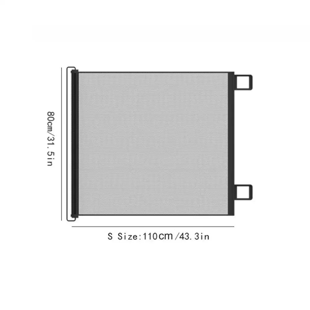 Retractable Pet Gate Dog Retractable Gate No-Drill Childproof Net Fence Cat Baffle for Indoor Staircase Patio Fireplace Deck