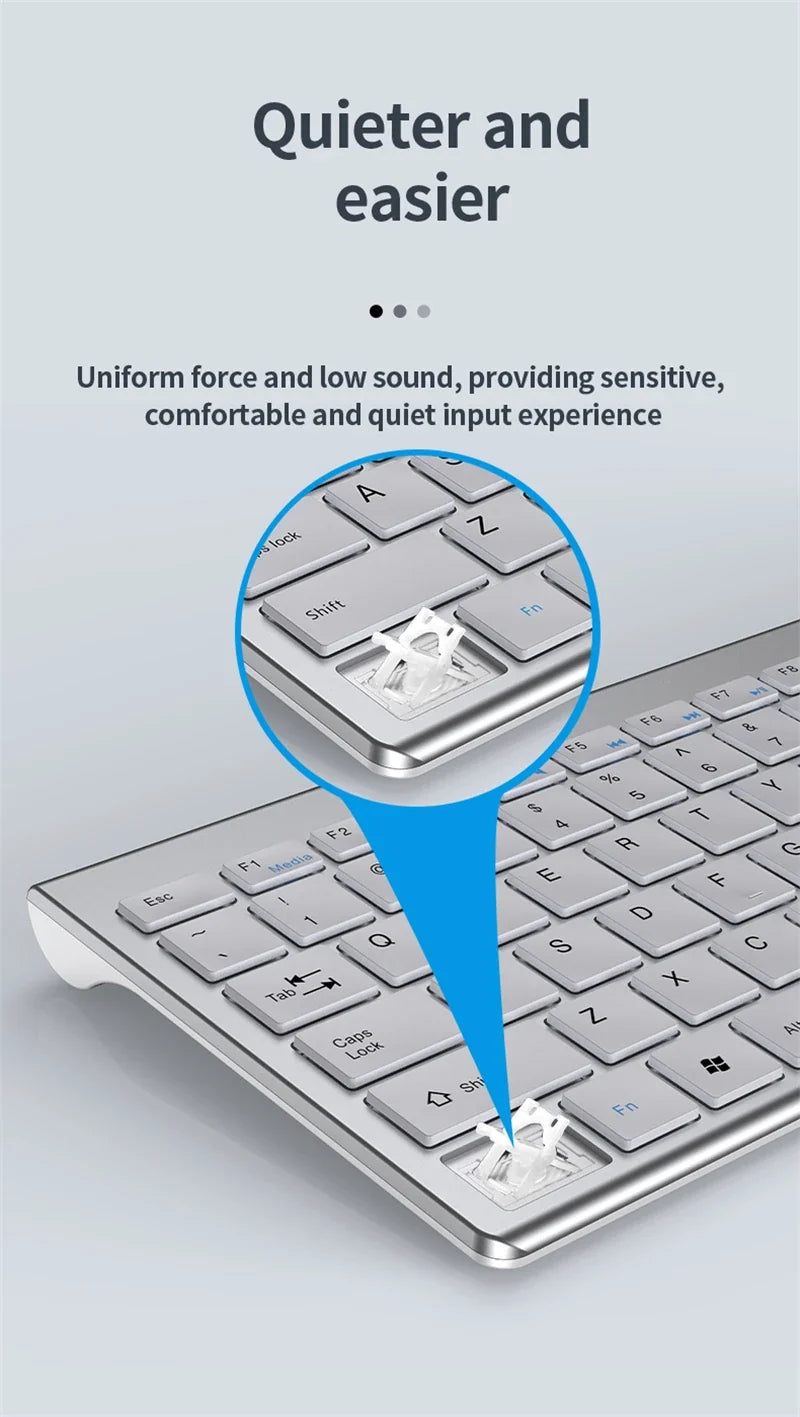 FlipStylez™ Mini Wireless Keyboard & Mouse Combo – Bluetooth 5.0 & 2.4G, Ultra-Slim, Silent, Multi-Device | FlipStylez LLC®