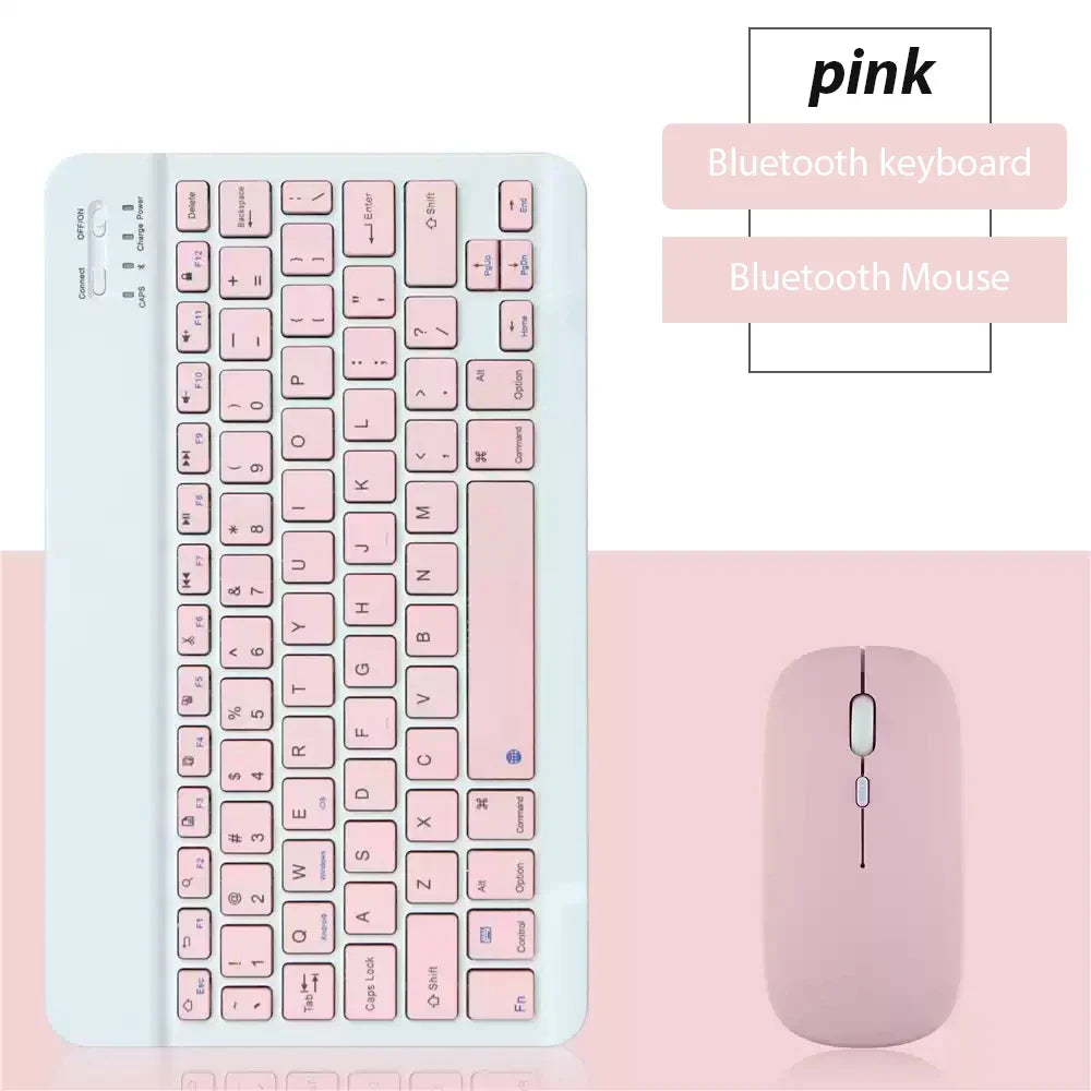 EMTRA™ Bluetooth Wireless Keyboard & Mouse – Rechargeable, Silent, 7 Colors, iPad, Phone & Tablet Ready | FlipStylez LLC®